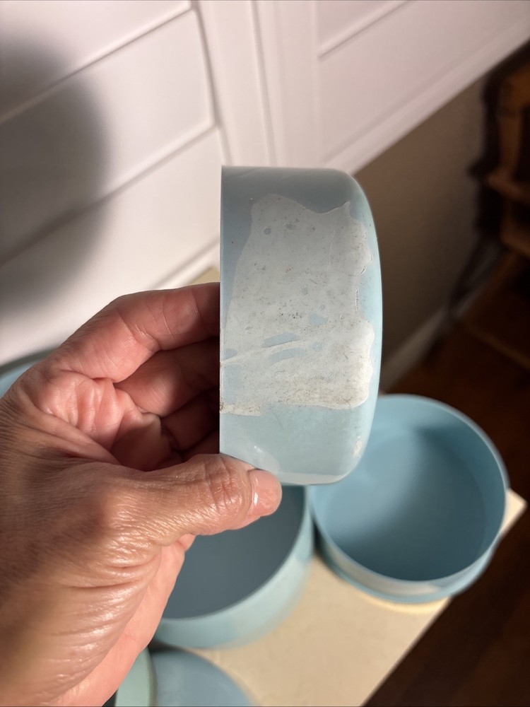 5 Five Elizabeth Arden Blue Grass Dusting Powder Empty Container 1934 Plastic
