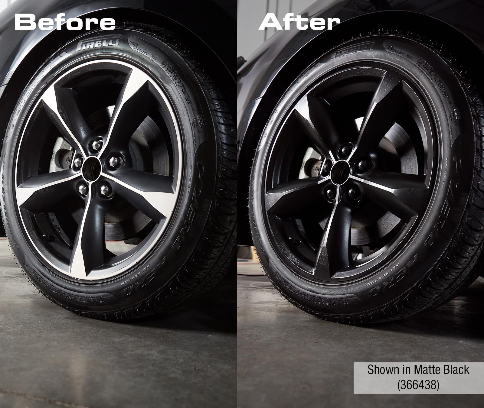 High Performance Wheel Paint Spray Matte Black Automotive Rim Finish 11 Oz