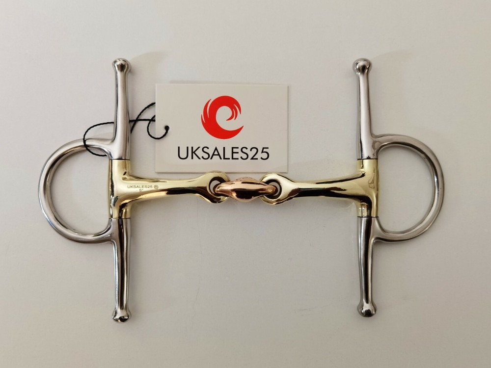 Full Cheek Curved Snaffle Bit 14MM Copper Lozenge(UKSALES25®)*SAME DAY DISPATCH*