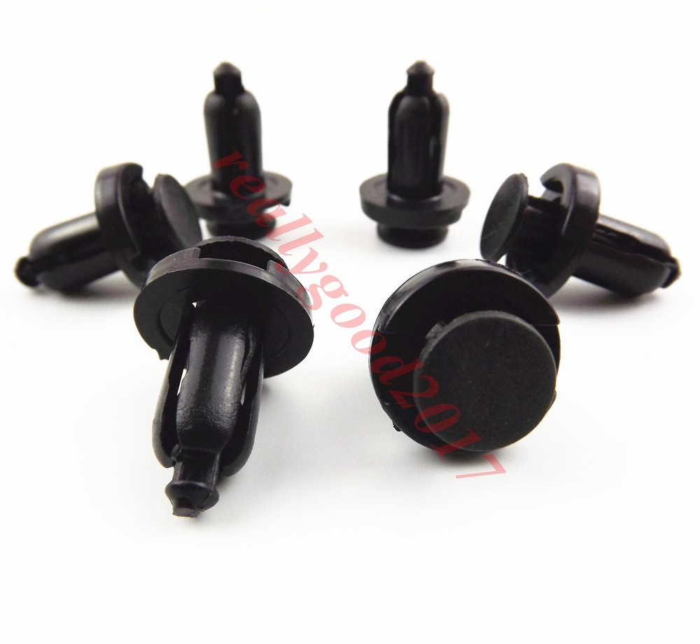 100pcs 10mm for Honda Clips Plastic Push Type Rivet Retainer Fastener Bumper Pin
