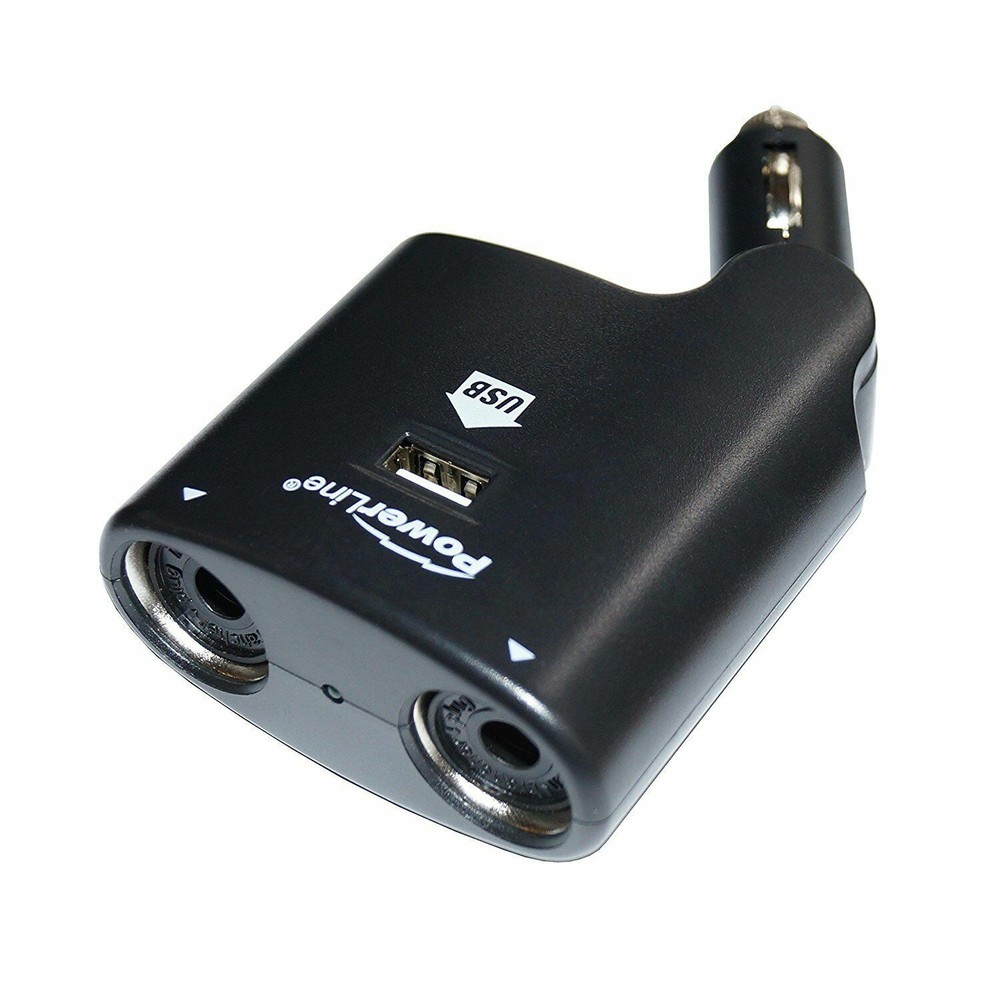 BRAND NEW Powerline Auto Socket Splitter 2.4 Amp USB Power 90337