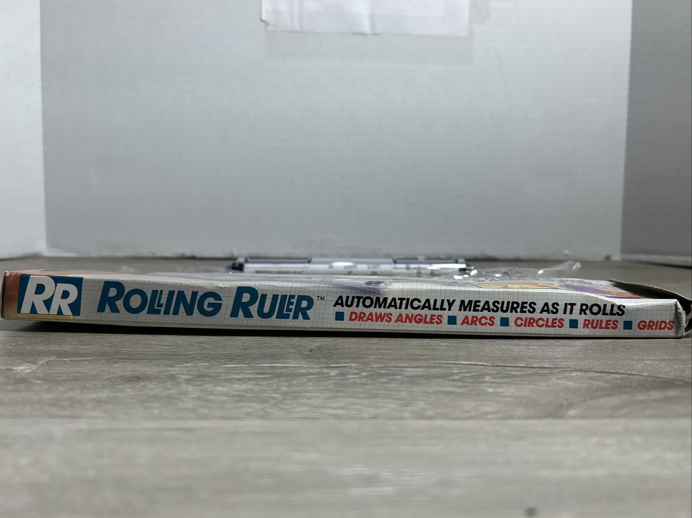 Vintage Rolling Ruler Compass Protractor T-Square Original Box Opened
