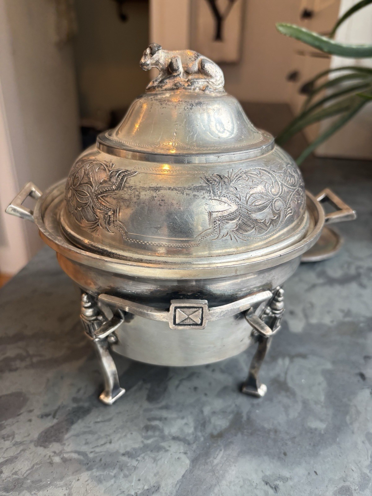 WM. Rogers Silver Plate Butter Serving Set (3pc) plus bonus dish/tray