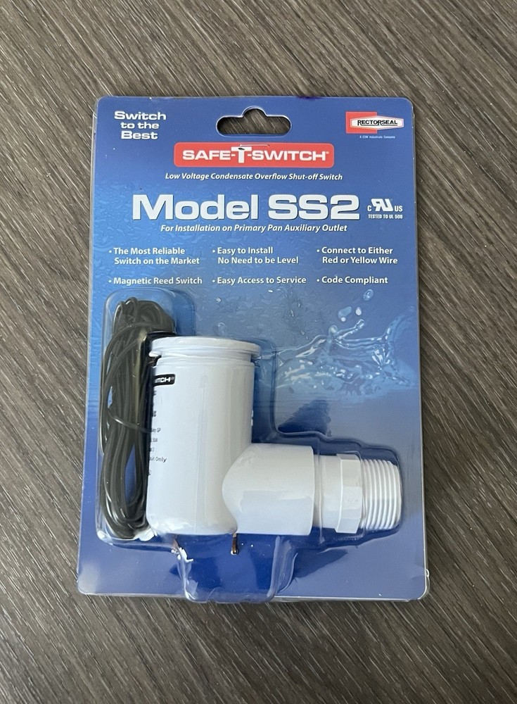 NEW RectorSeal Safe-T-Switch SS2 Low Voltage Condensate Overflow Switch