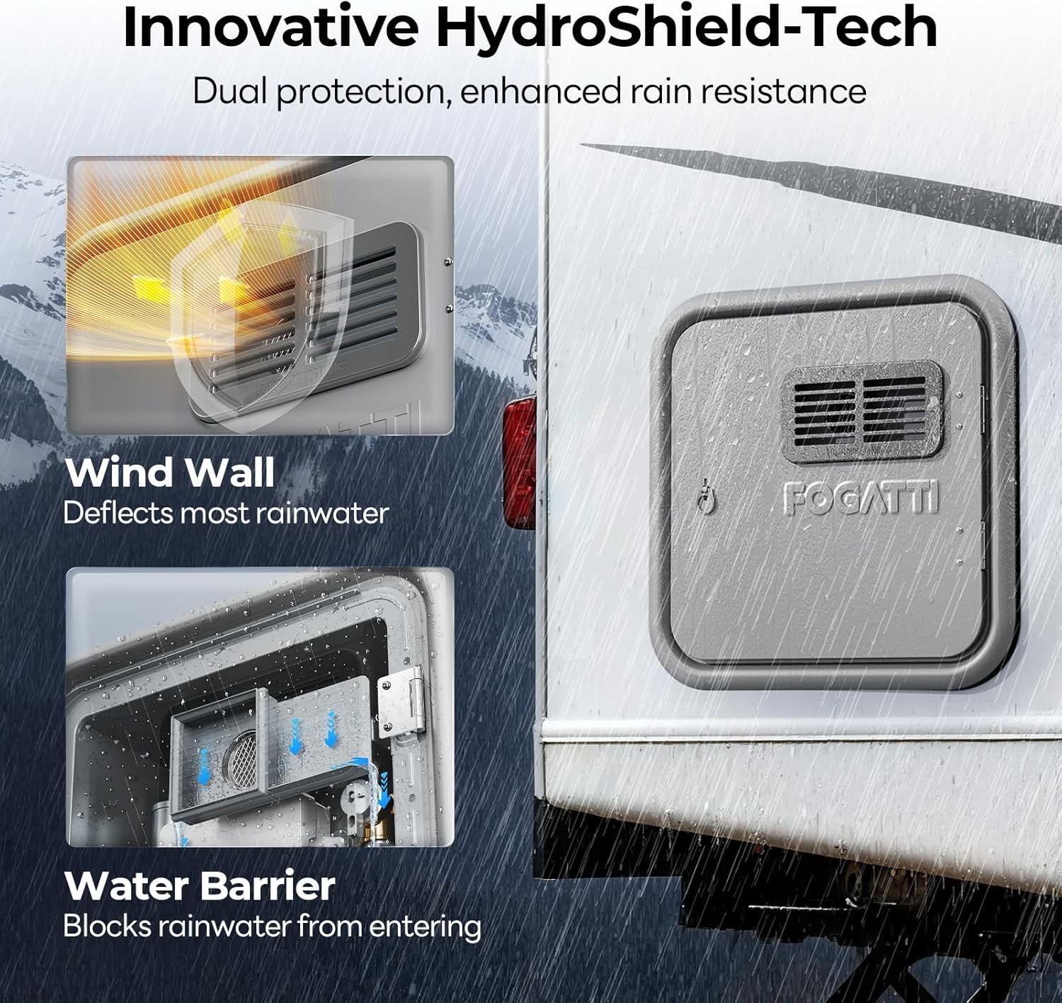 FOGATTI RV Tankless Water Heater InstaShower Ultra, 0.5-3.6 GPM 66,000 BTU