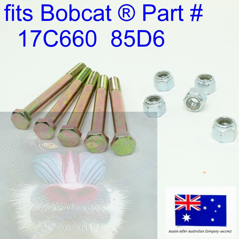 Hexagonal Bolt Nylock Kit fits Bobcat 17C660 85D6 Backhoe Excavator Loader Track