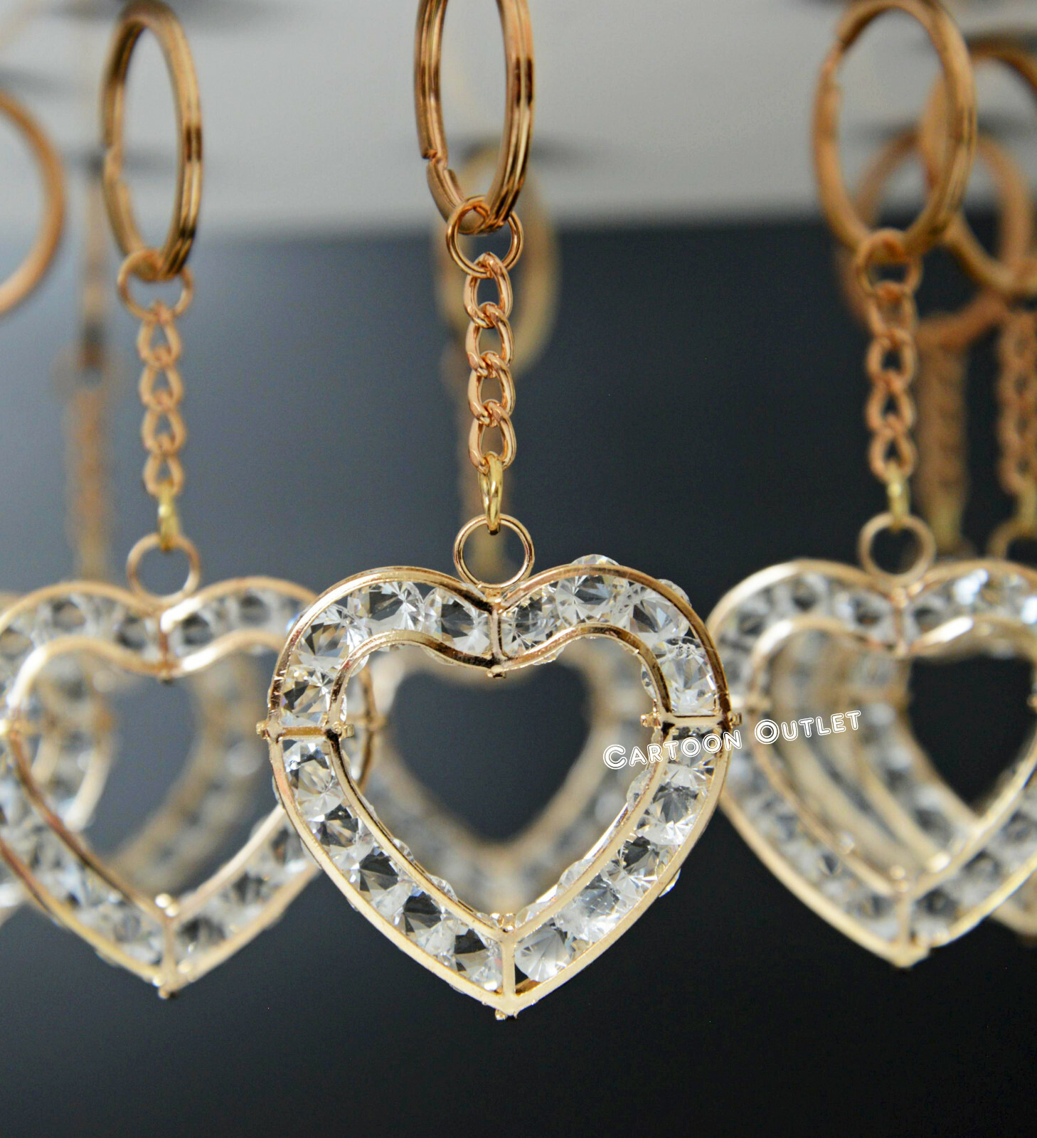 12 Wedding Keychain Gold Heart Recuerdos De Boda Corazon Bautizo Comunion