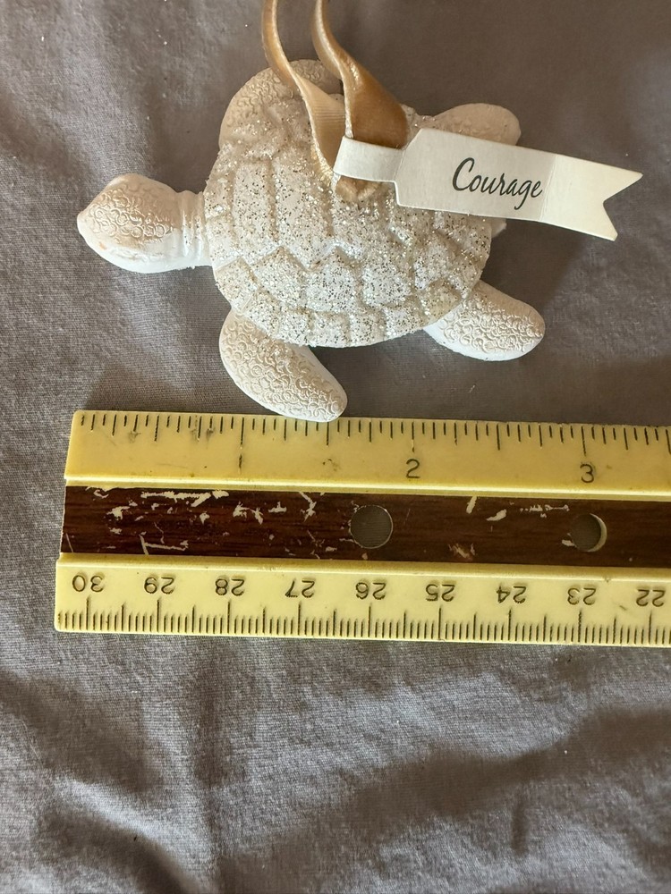 small white ceramic turtle ornament