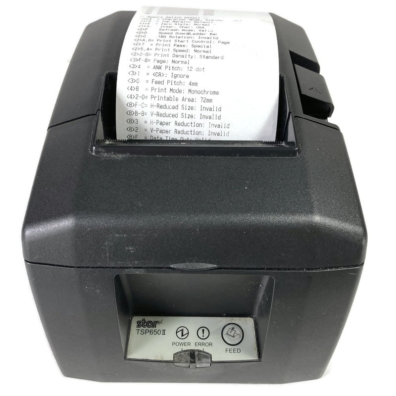 Star Micronics TSP650II Thermal Receipt Printer w/ USB Cable and A/C Adapter