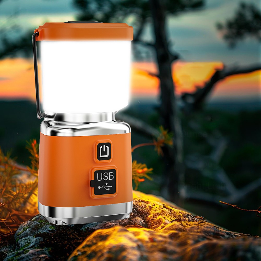 Portable LED Camping Lantern USB Rechargeable Lamp Super Bright Emergency Light