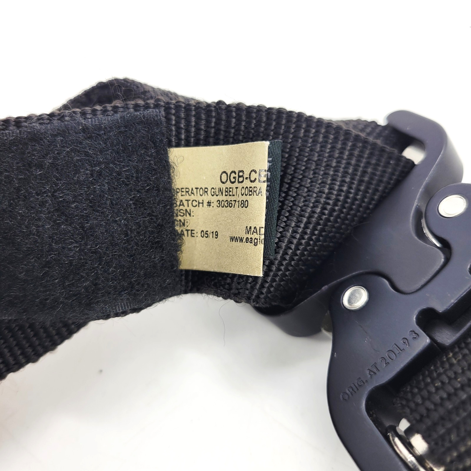 Eagle Industries Operator Gun Belt w/ Cobra D-Ring Buckle Black XL 44"-49" MOLLE