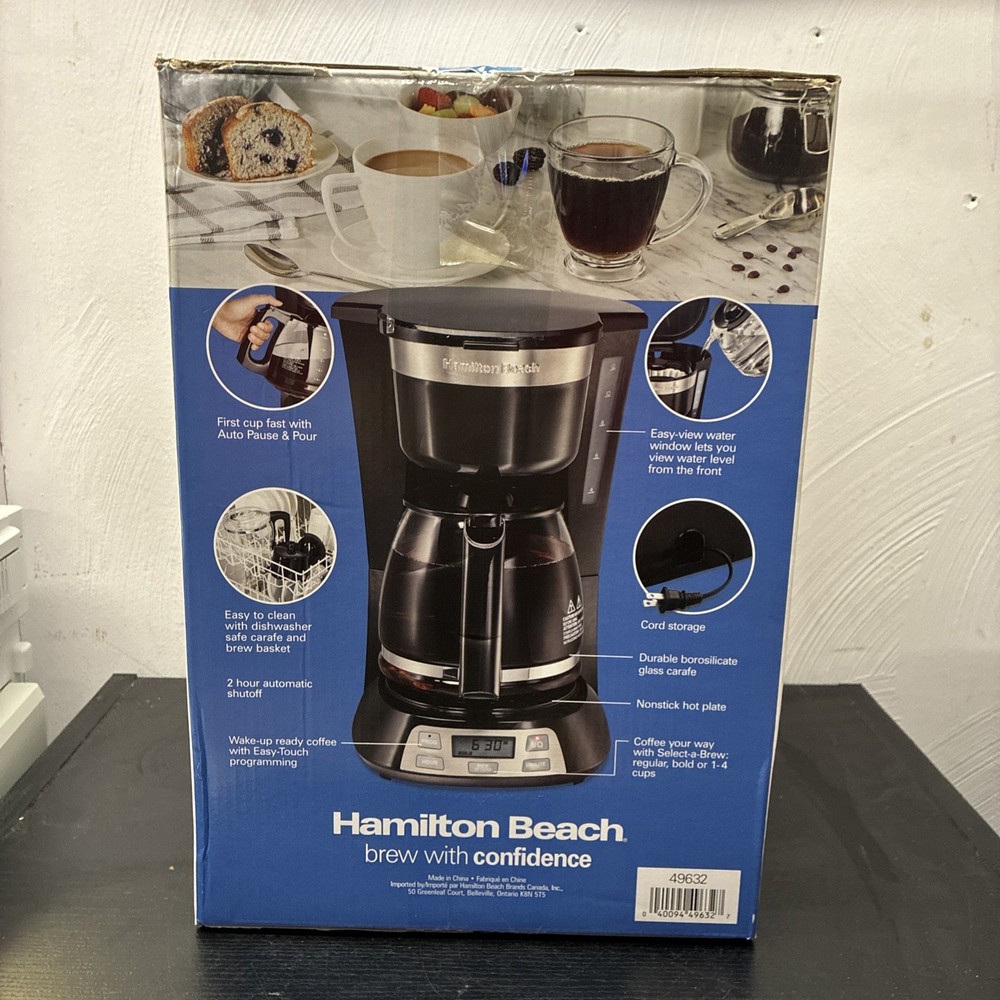 Hamilton Beach Programmable Coffee Maker 12 Cup 49632*
