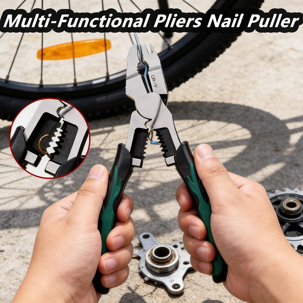 Industrial-Grade 9-in-1 Multi-Function Cutting Pliers, Wire Cutter, Stripper,...
