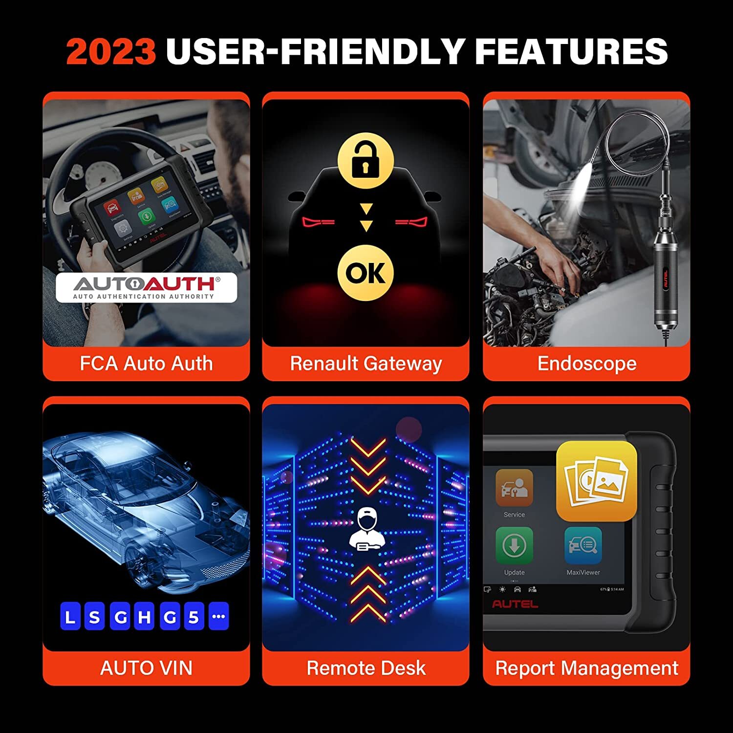 2023 Autel MaxiCOM MK808S Bidirectional Car Diagnostic Scanner Tool Key Coding