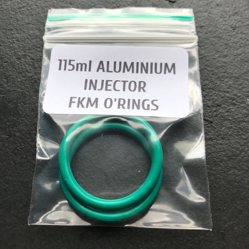 Replacement FKM O-Rings for 115ml/medium/soft plastic injector/2 per pack.