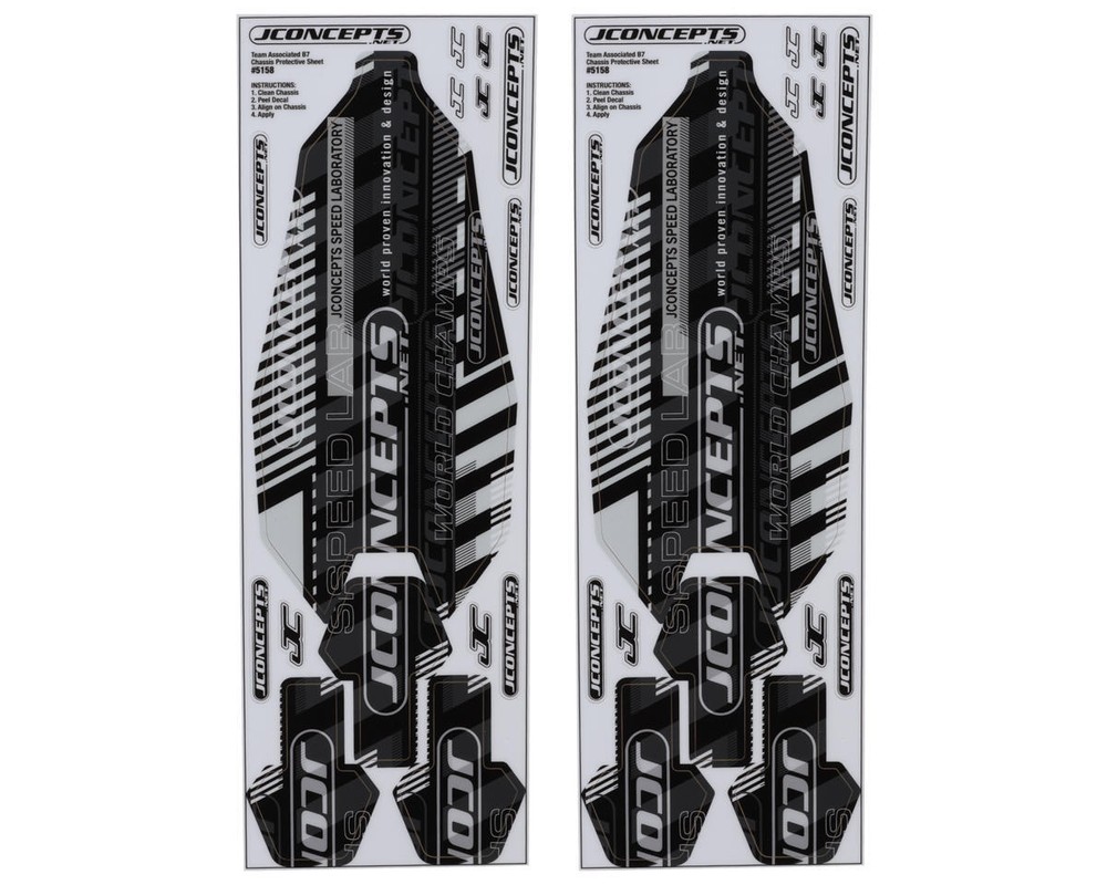 JConcepts RC10B7 Precut Chassis Protective Sheets (2) [JCO5158]