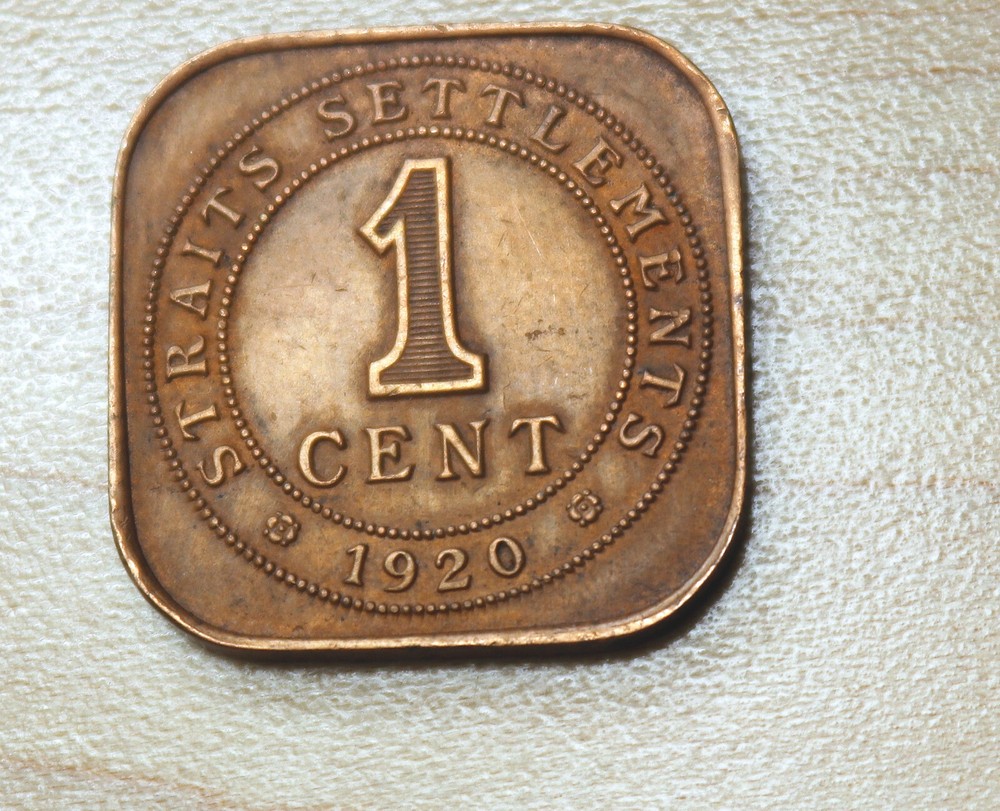 1920 Straits Settlements 1 Cent George V