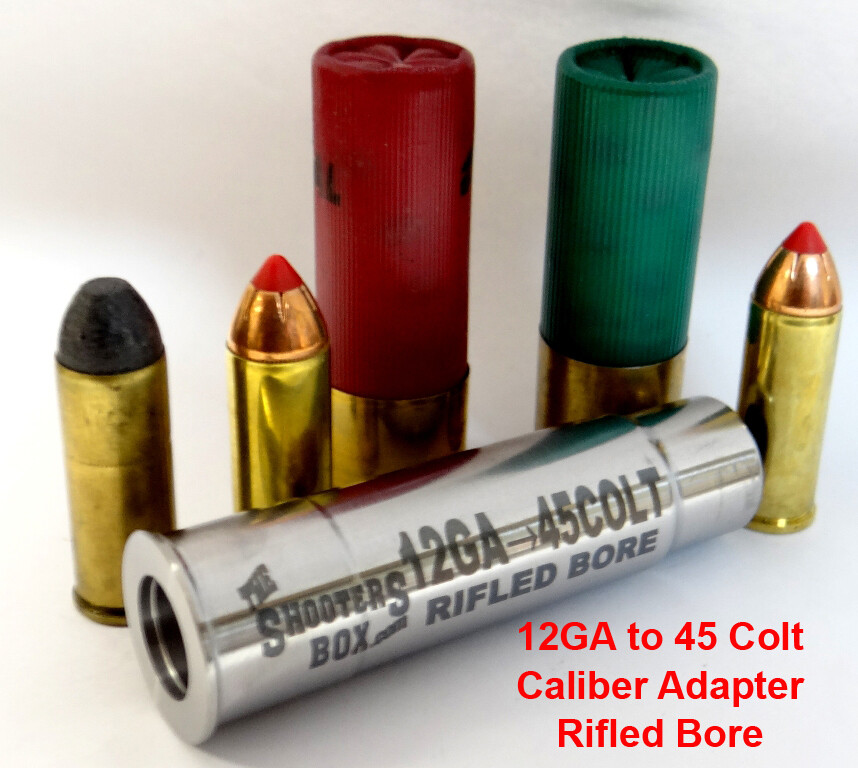 12GA to 45 COLT RIFLED Shotgun Adapter - Chamber Reducer - Stainless -Free Ship!