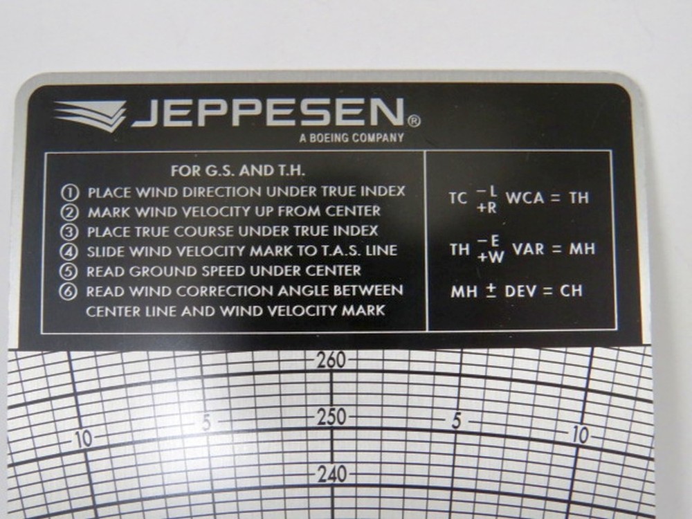 Boeing Jeppesen Slide Graphic Flight Computer JS514105