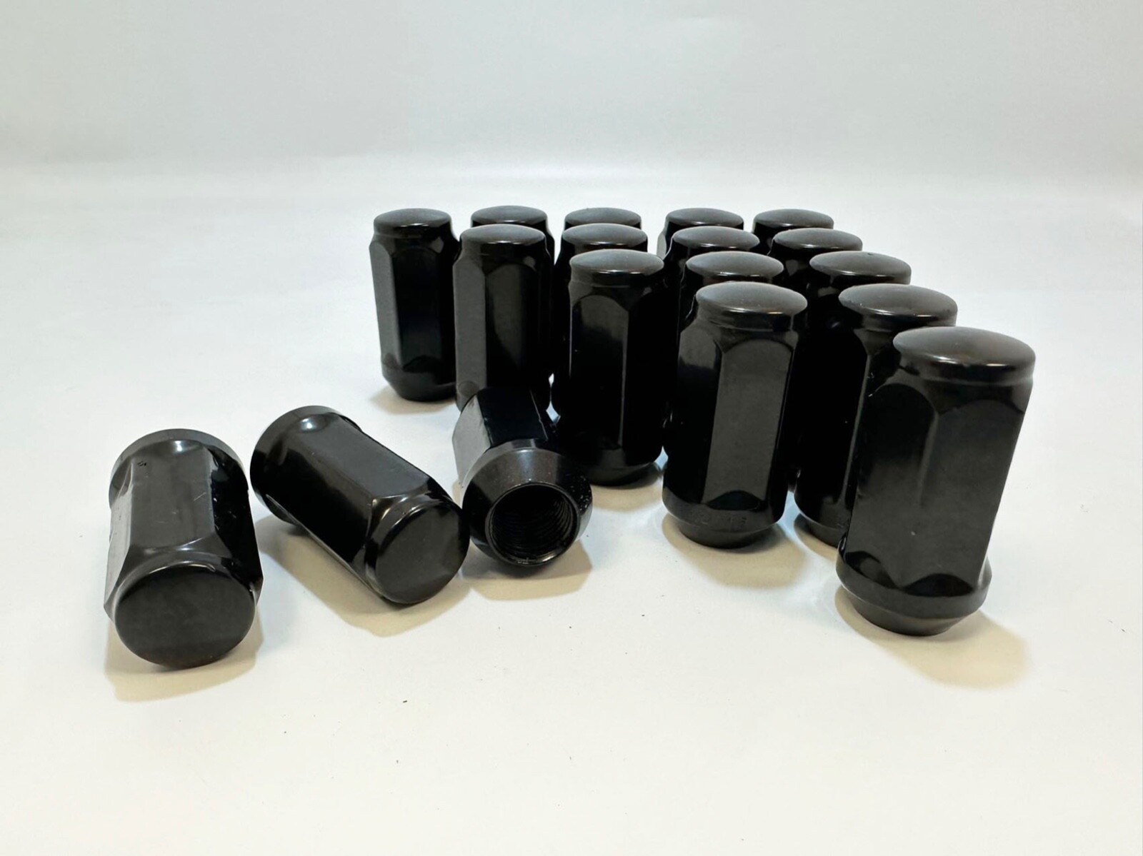 24PC BLACK 14X1.5 BULGE ACORN LUG NUT 1.77" FIT CHEVY GMC SILVERADO SIERRA 1500