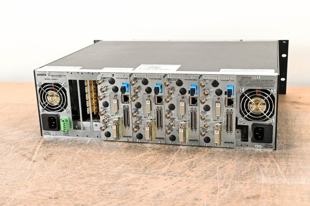 Evertz 7700FR-C MultiFrame Chassis with Cards CG00424