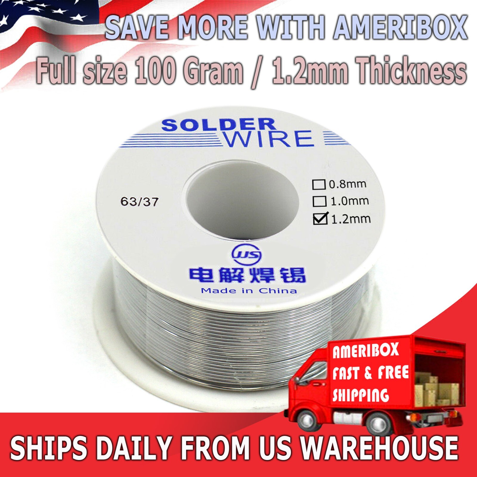 100g 63/37 Tin Rosin Core Solder Wire For Electrical Soldering Sn60 Flux 1.2mm