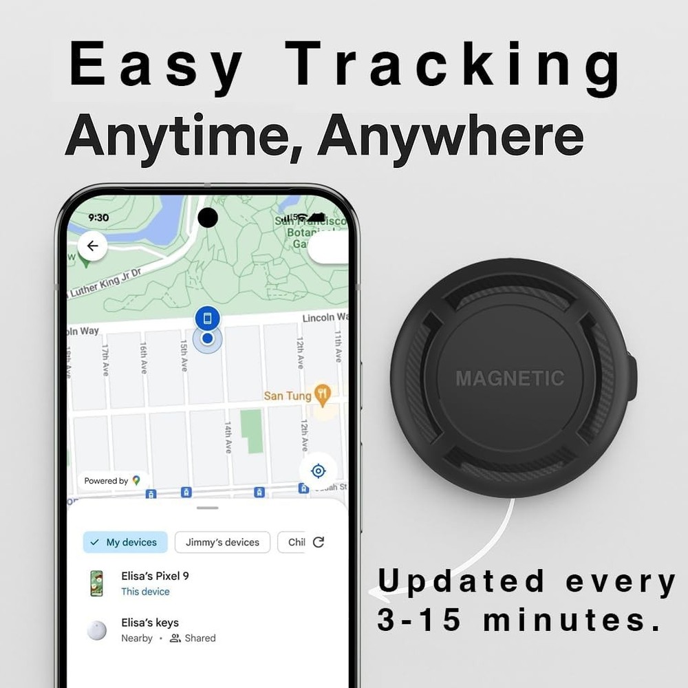 Magnetic Hidden GPS Tracker for Vehicles – No Subscription, Android Compatibl...