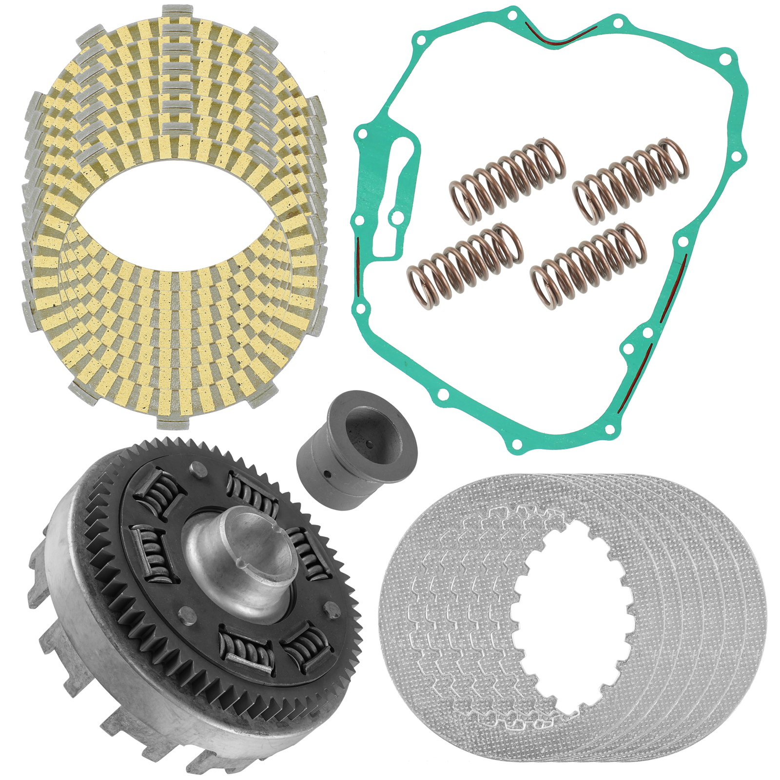 Clutch Outer Basket and Plates Kit for Honda Foreman 500 TRX500FM 2005 - 2011