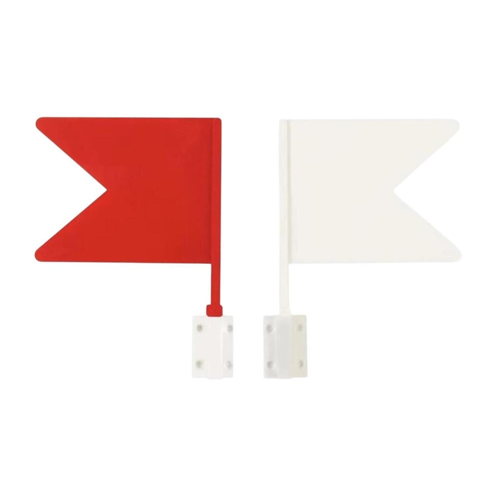 2x Red White Direction Flags, Tour Guide Flags