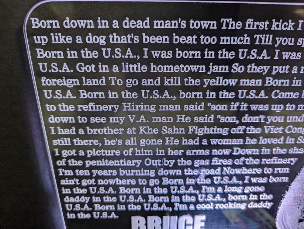 Bruce Springsteen Born In The U.S.A. Large L.E.D. Sign Display