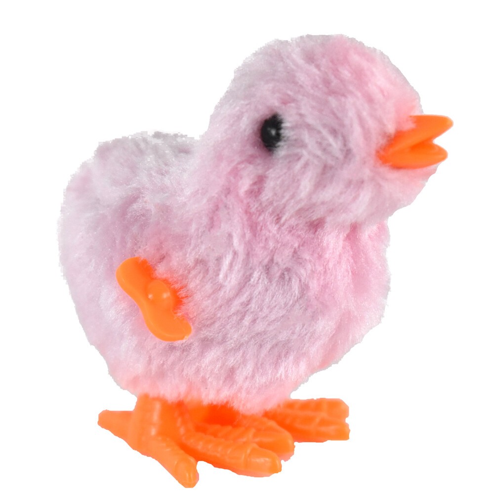 Wind Up Hopping Chicken Easter Egg Baby Chick 2 Pk PINK