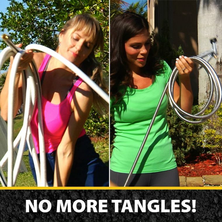 Bionic Steel Metal Garden Hose - Heavy Duty 304 Stainless Steel Lifetime Hose