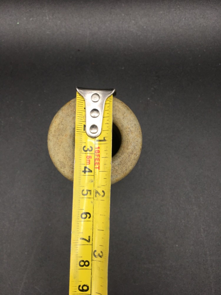 Stone Cylinder Candle Holder Signed