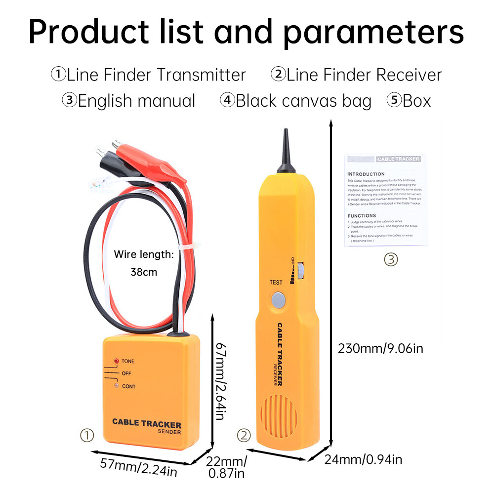 Network Line Finder Cable Tracker Tester Sender Wire Tracker Cable on-off Check