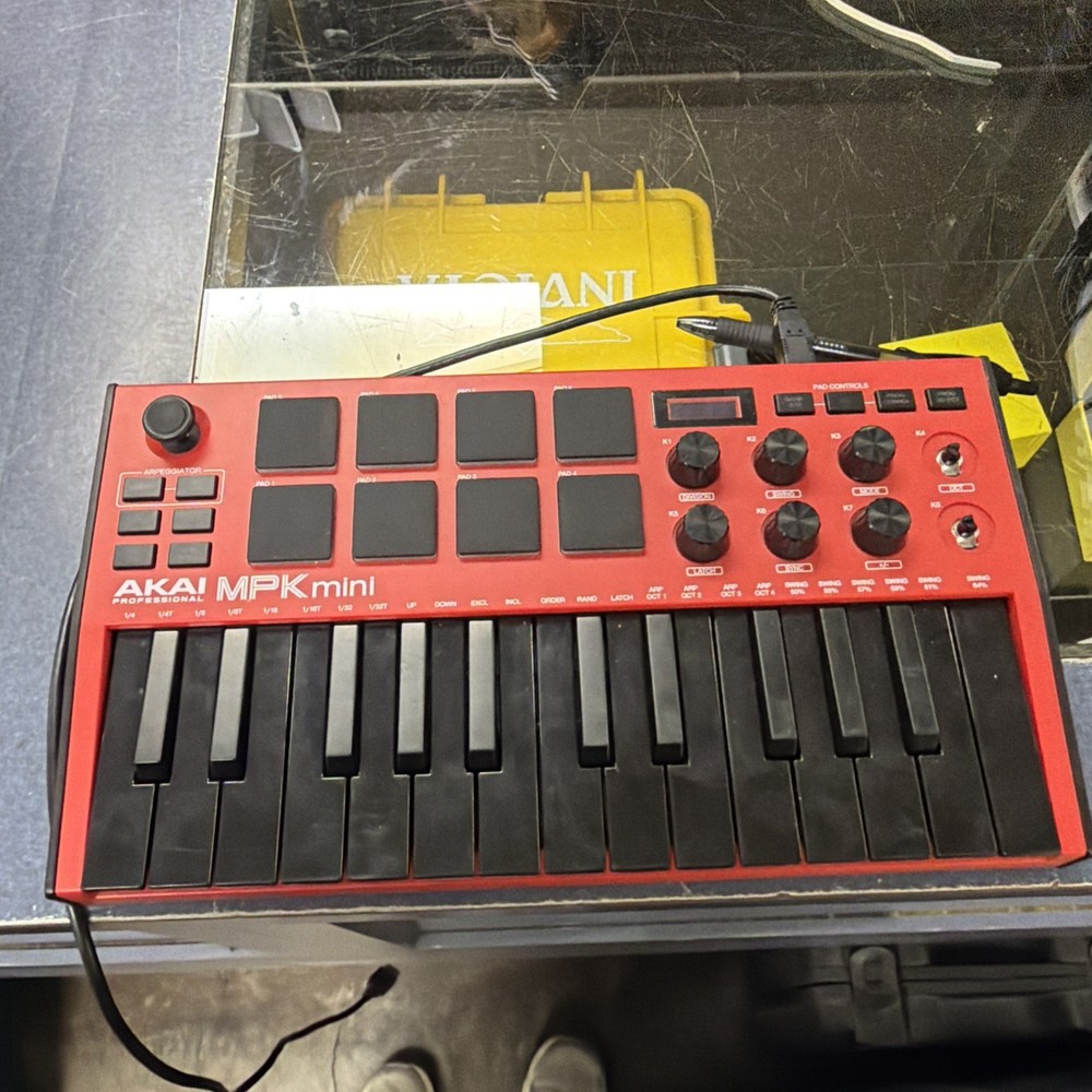 AKAI Professional MPK Mini 25-Key USB MIDI Keyboard Controller Red/Black