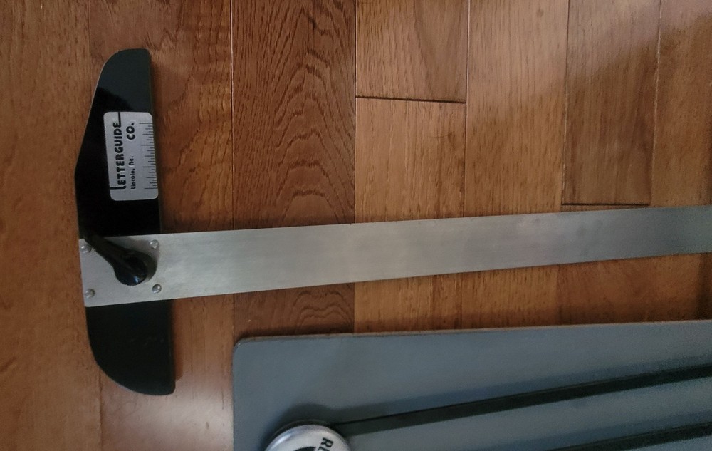 22"x 17" Replogle drafting machine architect drawing w/ T Square & scale