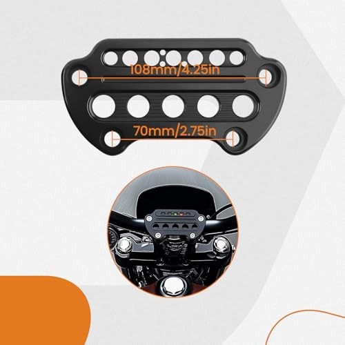 Side Mount Instrument Bracket & Speedometer Relocation Cover for Harley