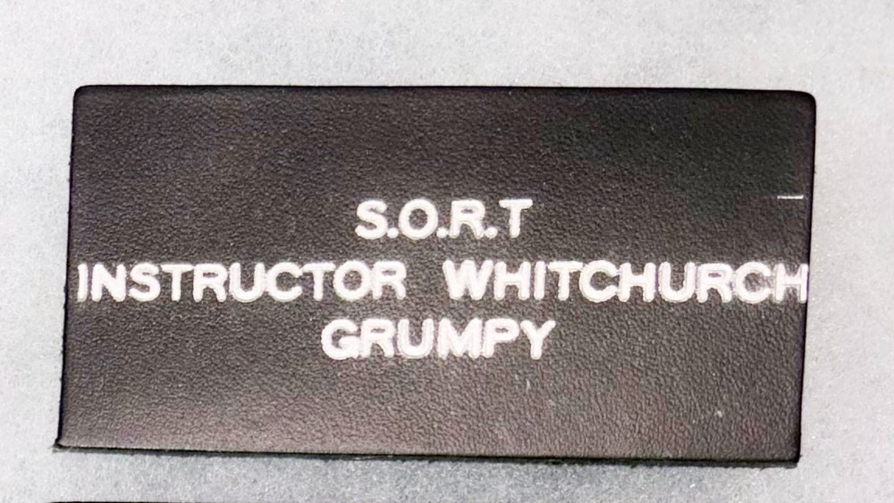 S.O.R.T. Instructor Whitchurch Flight Jacket Name Tag