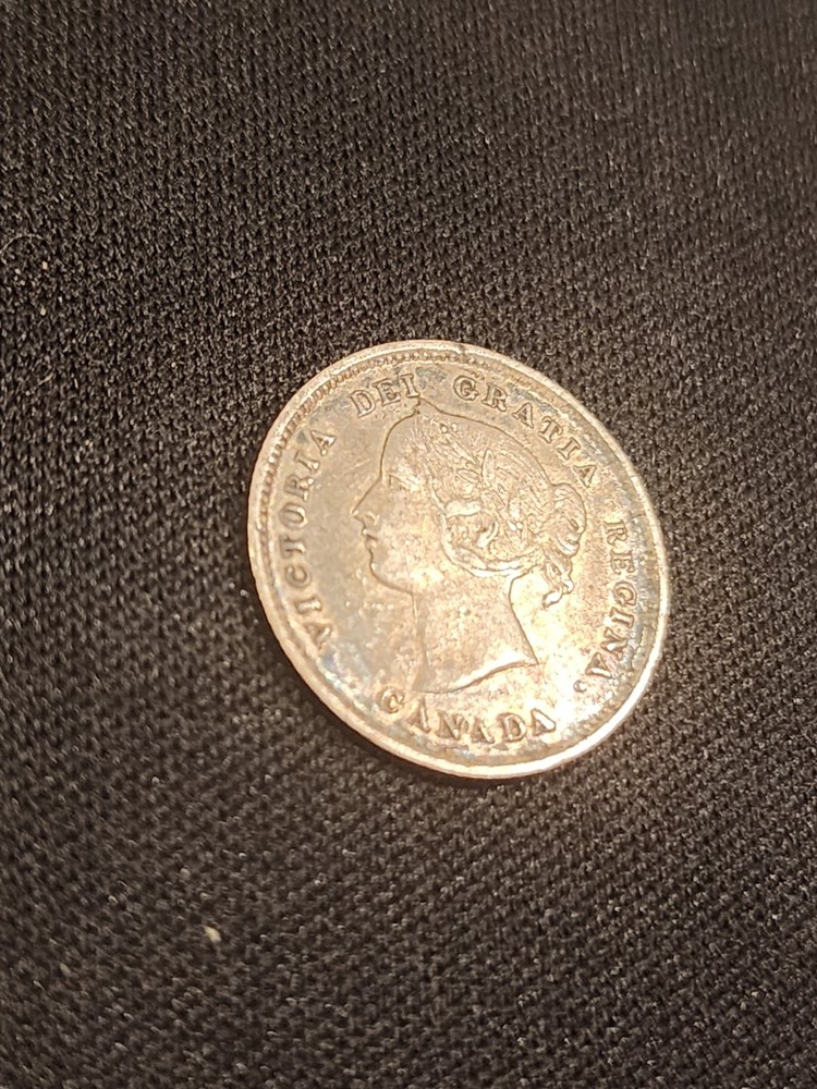 1891 Canada 5 Cents Silver Coin