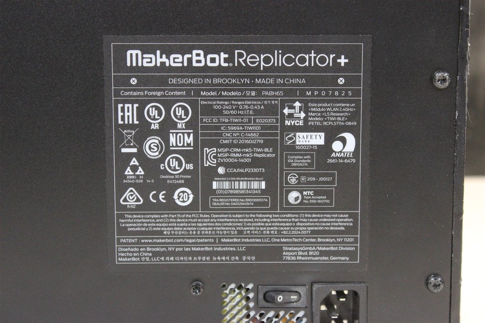 MakerBot Replicator+ 3D Printer PABH65