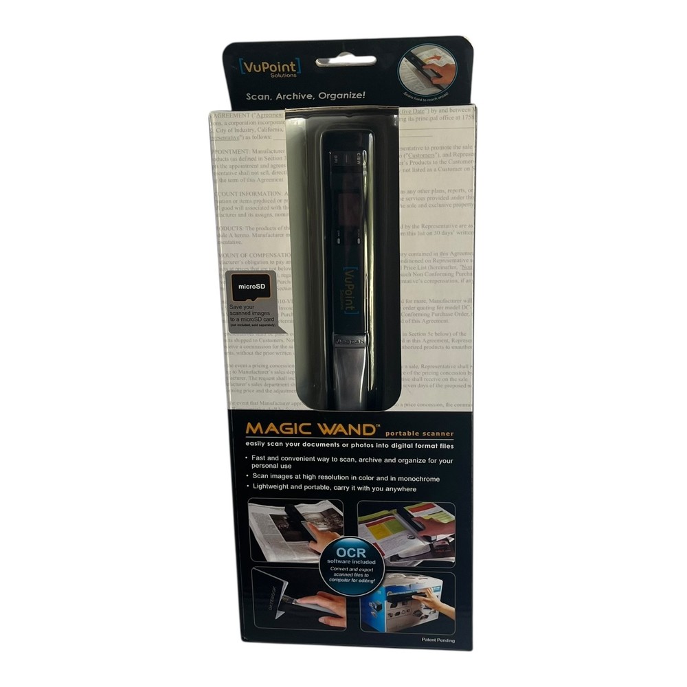 VuPoint Magic Wand Portable Scanner - New - OCR Software Included