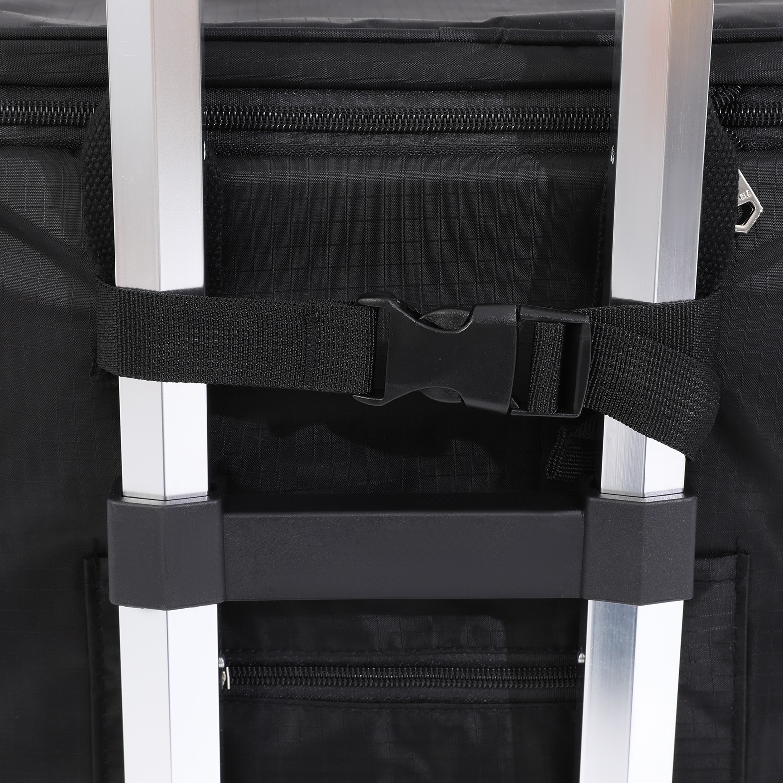 2 In 1 Shopping Cart With Wheels Grocery Cart Black Portable Utility Dolly Cart