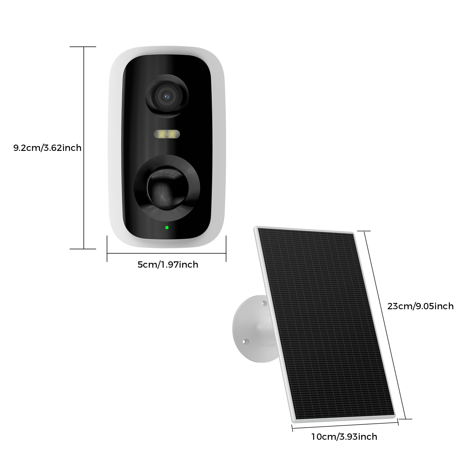 2PCS Hiseeu 4MP Outdoor Solar Battery 2.4G/5G Wifi Audio PIR IP Security Camera