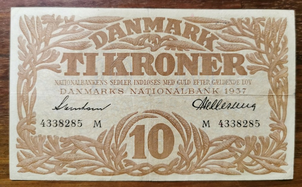 Denmark 10 Kroner 1937