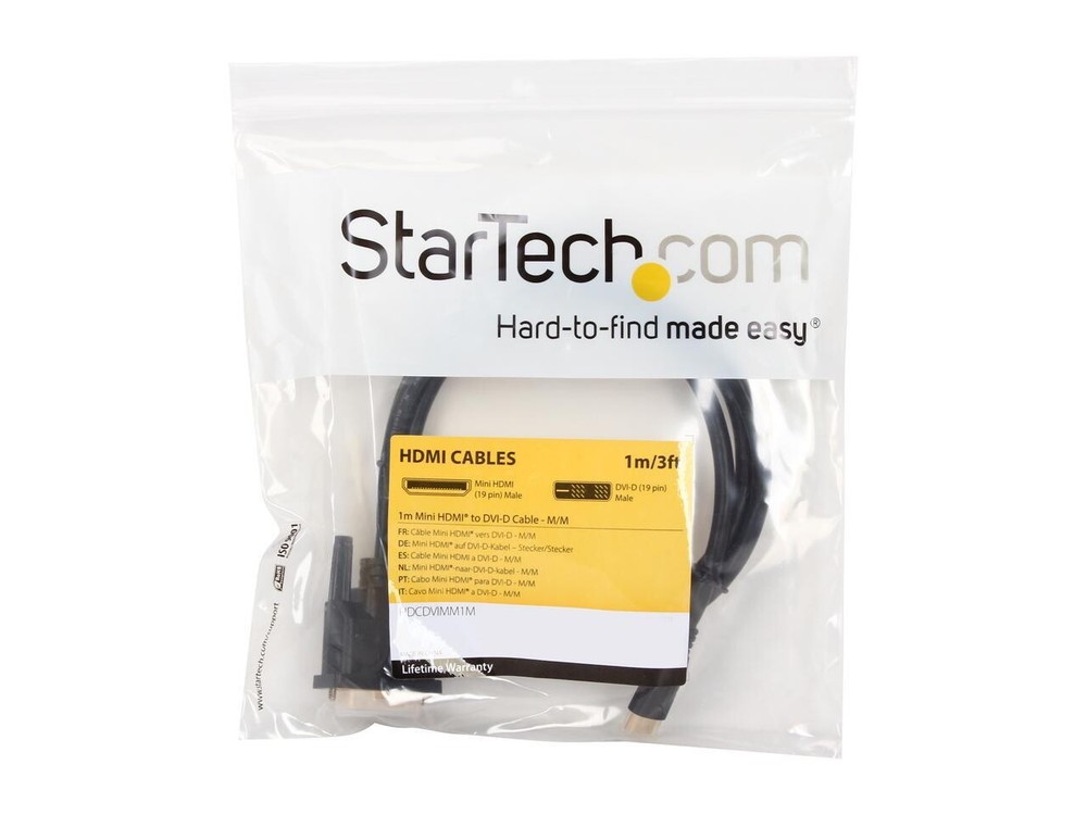 Startech 3.3ft Mini-HDMI to DVI-D Cable