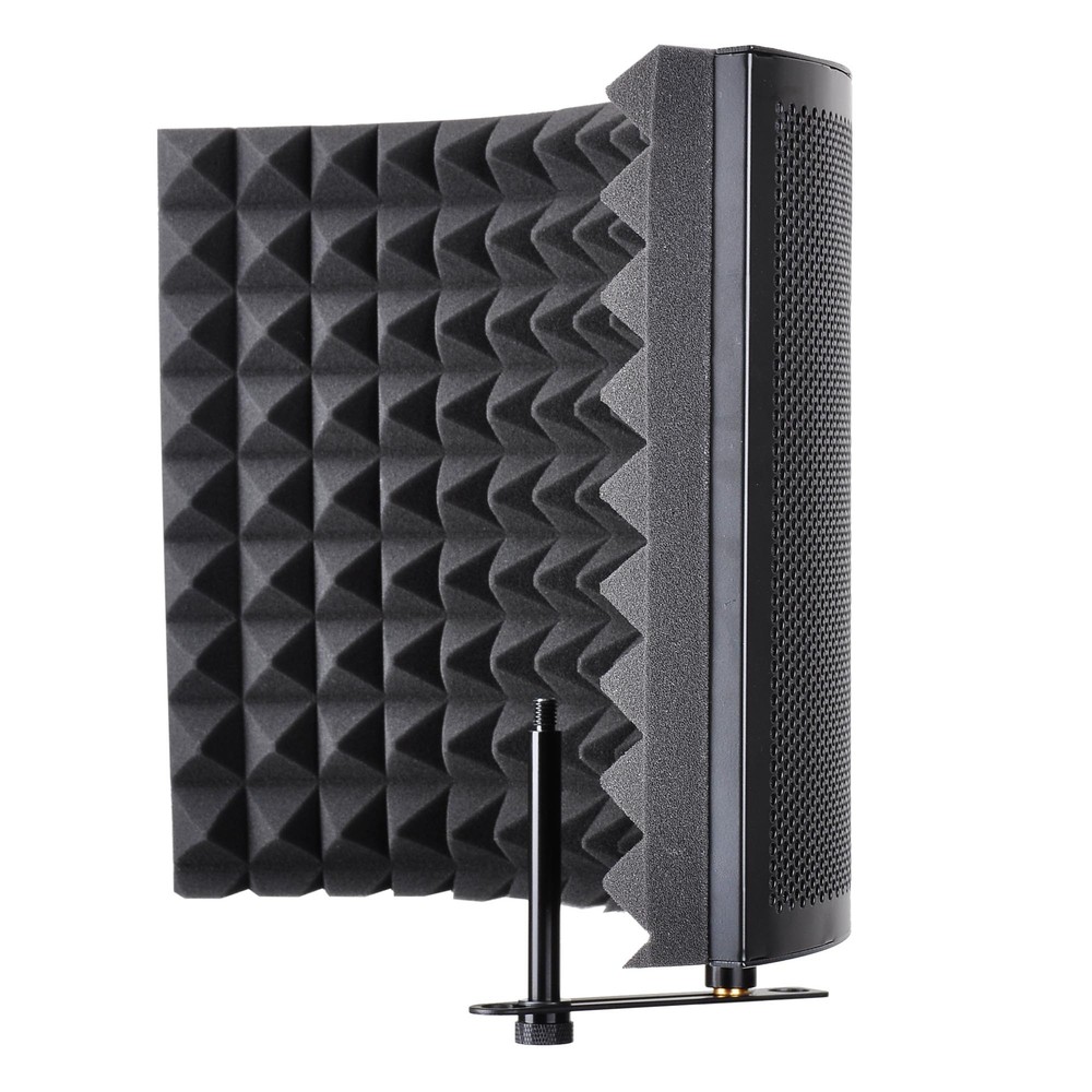 2 Fold Microphone Isolation Shield Video Studio Recording Absorber Foam Panel