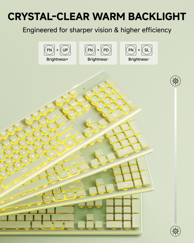 V3 Wireless Keyboard and Mouse with Single Backlit, Metal Panel, Bluetooth/2.
