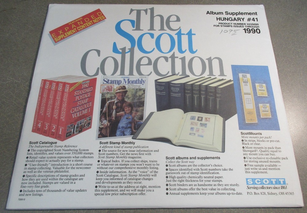 "THE SCOTT COLLECTION" HUNGARY SUPPLEMENT # 41 1990 W/FREE SHIPPING!!