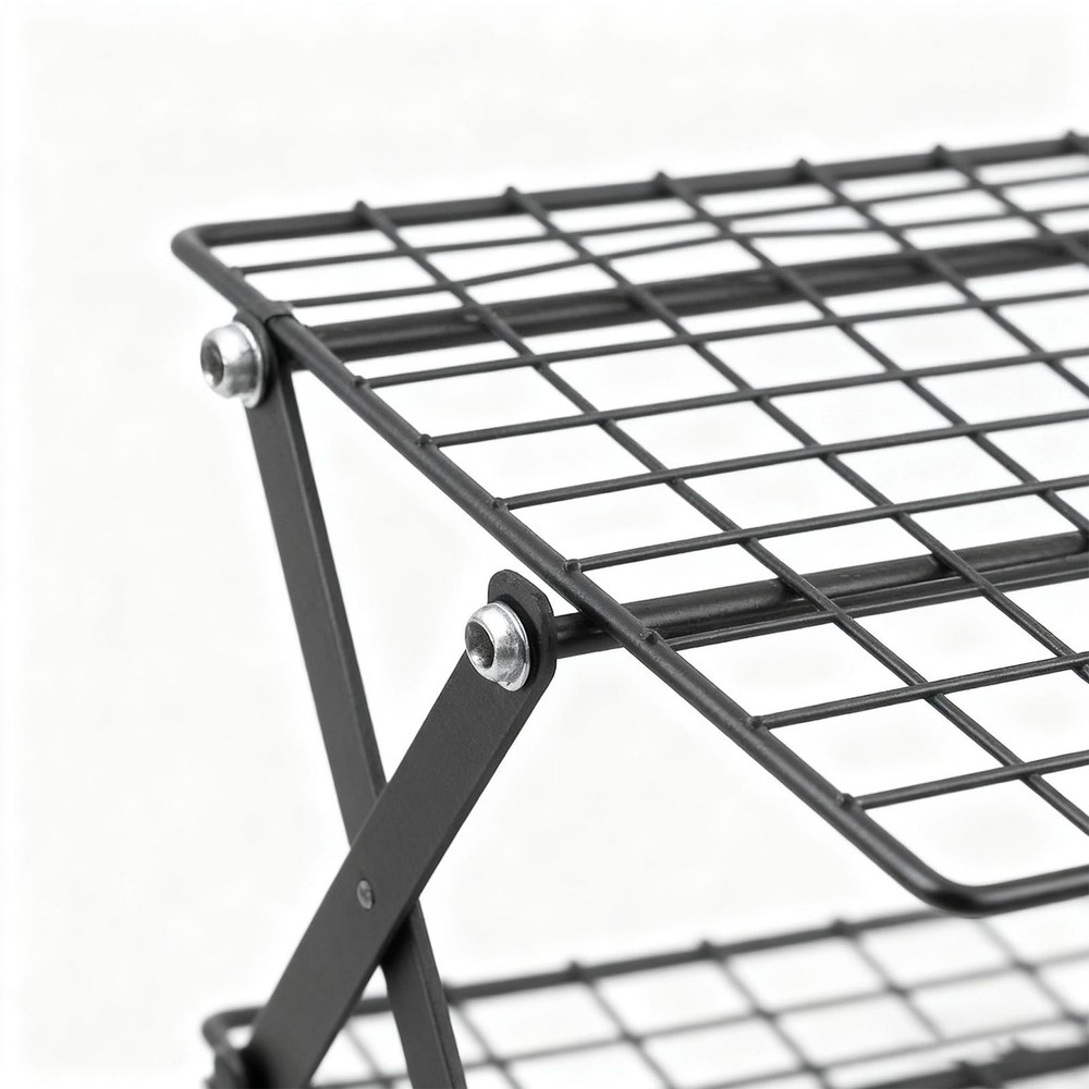 Baking Rack 4-Tier Stackable Foldable Storage Organizer Grill Rack Amicable