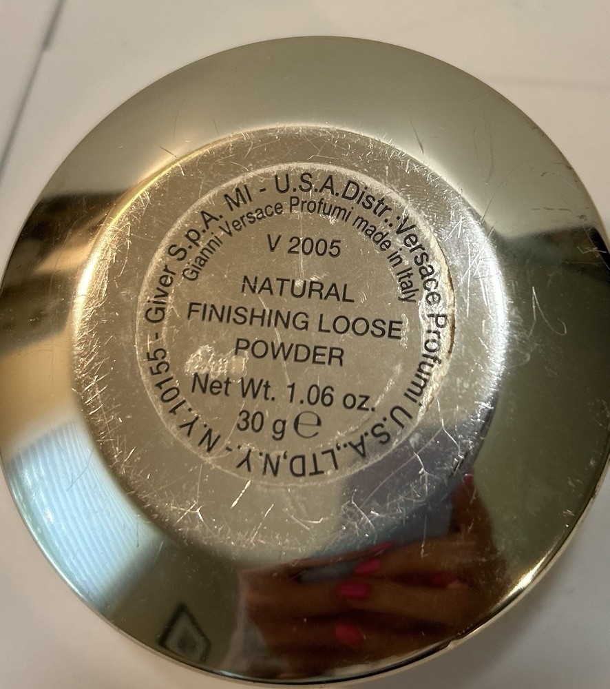Vintage Versace Finishing Powder Tin. Empty.